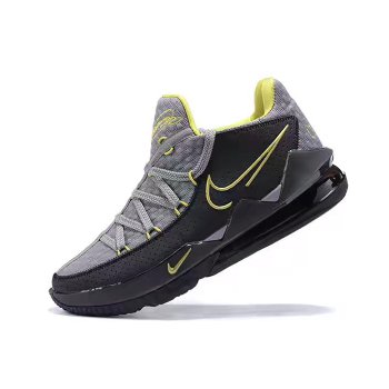 2020 Nike LeBron 17 Low Cool Grey Black-Volt Shoes